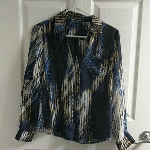 Bebe silk blue blouse